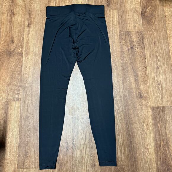 Lands End Womens Solid Black Base Layer Pull On Legging Pants Stretch Size XS - Picture 2 of 8